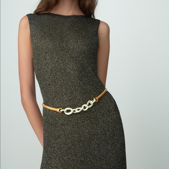 Zara Contrast Metal Belt - Picture 3 of 9